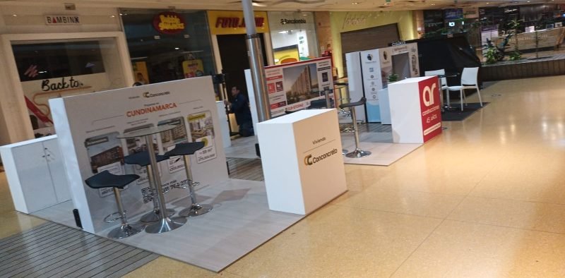 Stand de Conconcreto diseñado por BRA Publicidad SAS para promoción de proyectos constructivos